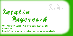 katalin mayercsik business card